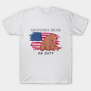 Grandma Bear On Duty T-Shirt